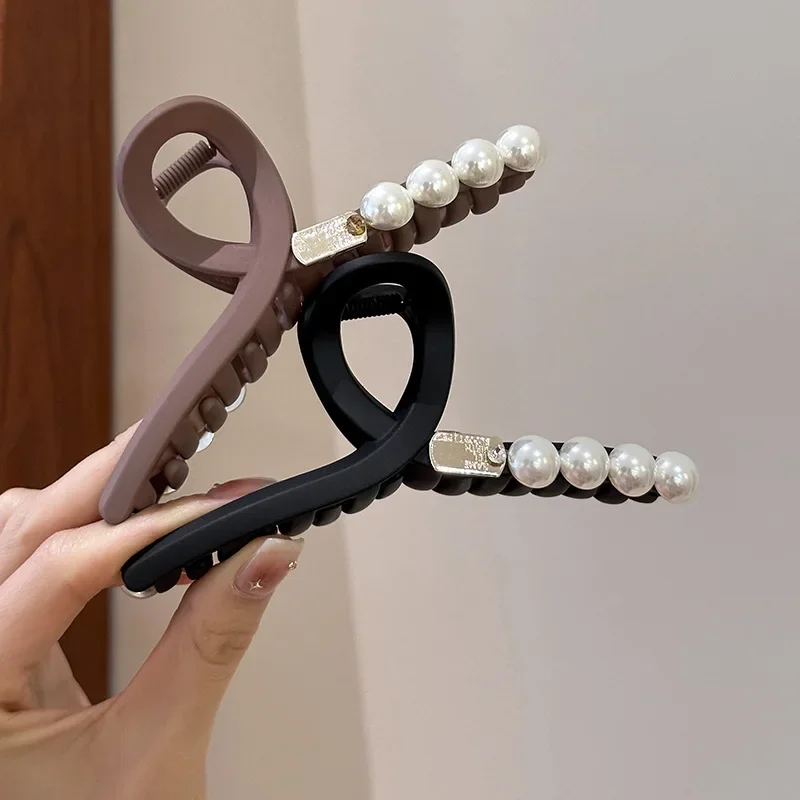 Ретро Южная Корея матовый зажим для волос женский большой захват акула