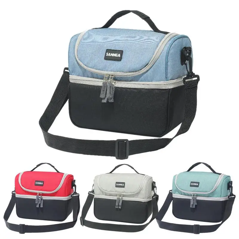 Insulated Cooler Bag 7L Large Travel Lunch Bag With Adjustable Shoulder Strap Leakpoof Large Insulated Bag Outdoor Picnic School