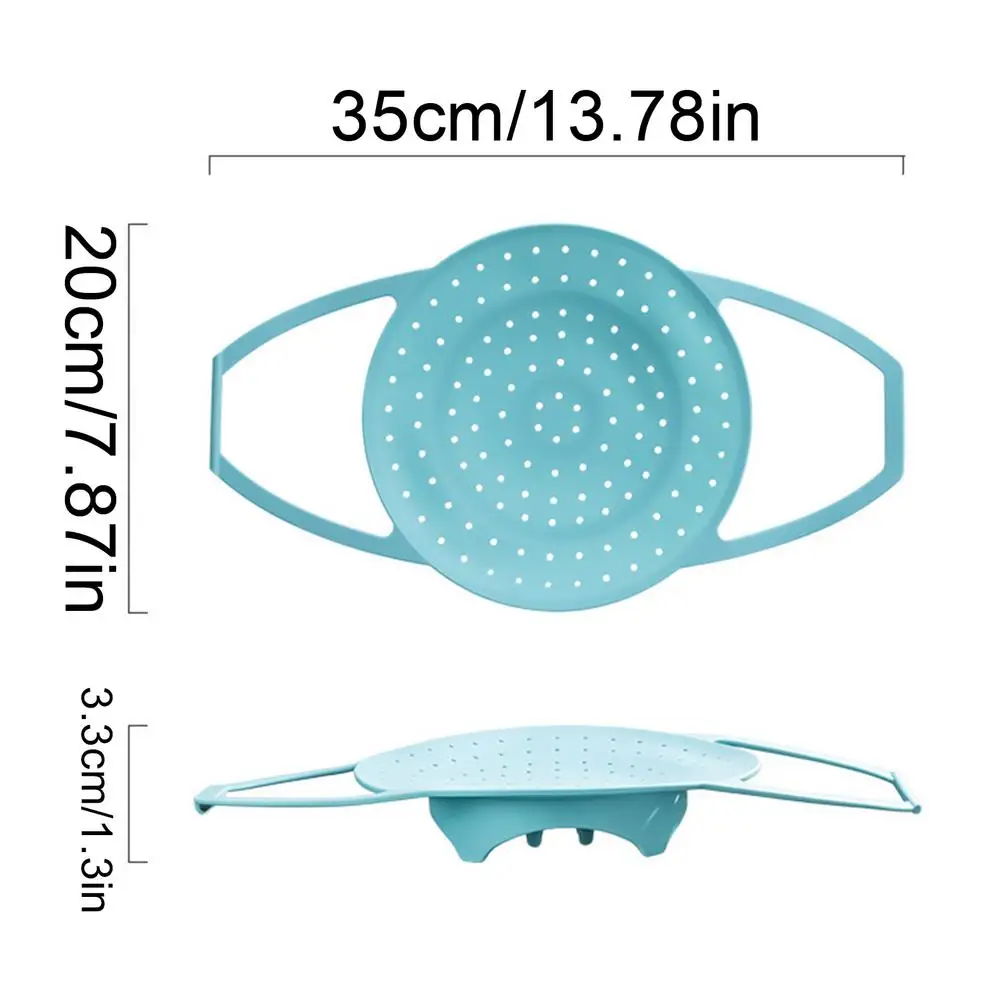 Силиконовая корзина для пароварки синяя