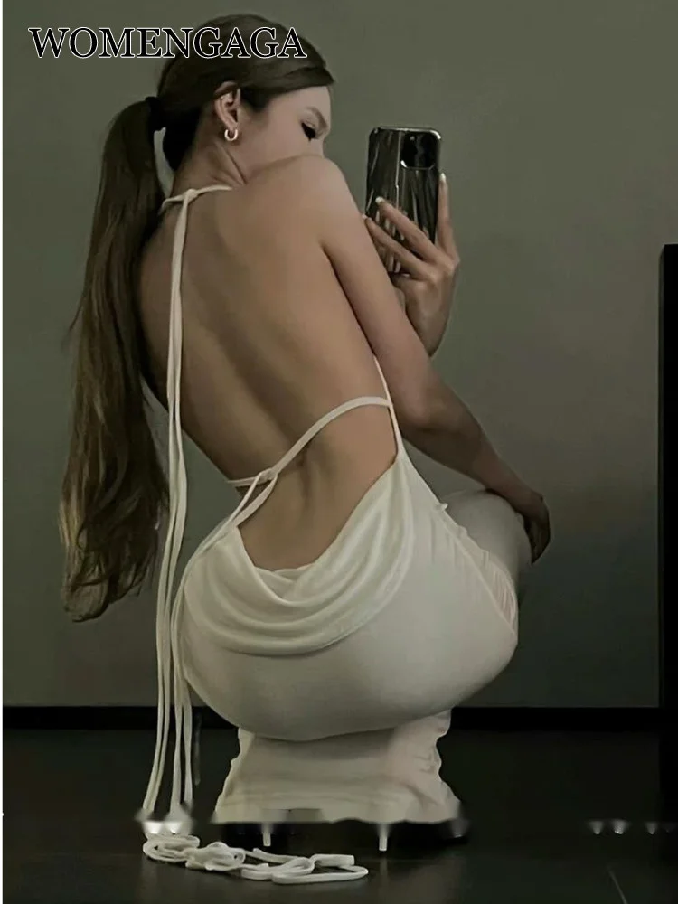 

Sexy Lace TVVOVVIN Thin Backless Slim Maxi Dresses Long Dress Holiday Beach Beach Goddess Hot Sexy Korean Women Robe YZO9