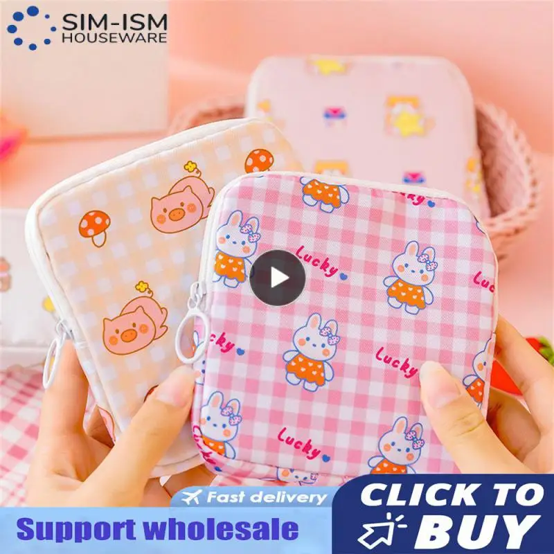 

Простой и красивый кошелек для монет, маленькая портативная маленькая сумка, мультяшная водонепроницаемая и грязеотталкивающая сумка для макияжа, вместительная квадратная сумка