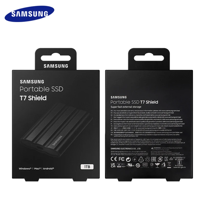 SAMSUNG T7 Shield USB 3 2 Gen Type C PSSD ТБ высокоскоростной Портативный твердотельный