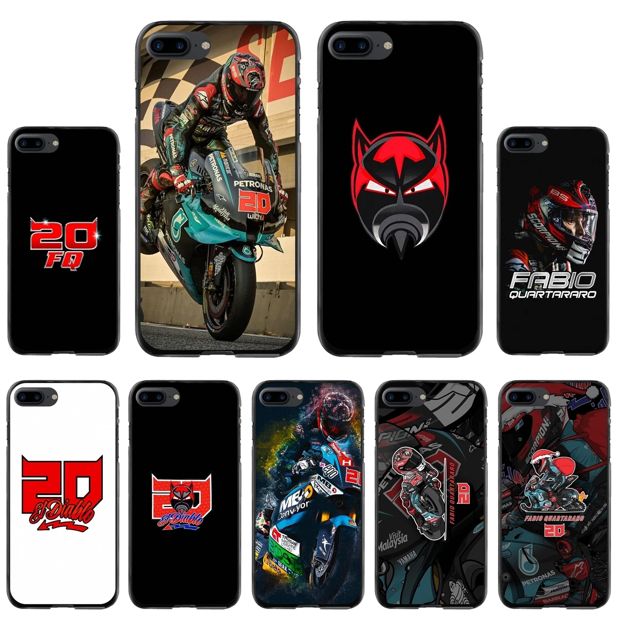 

Hard Phone Case For iPod Touch iPhone 11 12 Pro MAX 4S 5 5S SE 6 6S 7 8 Plus X XR XS Moto NO.20 Fabio Quartararo