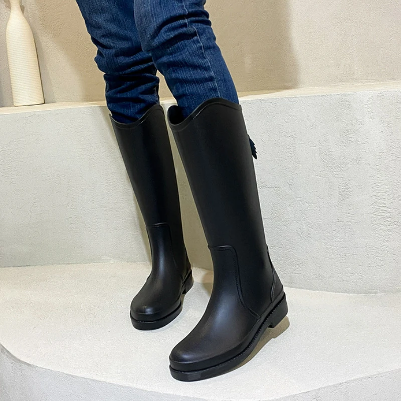 High Rain Boots Women Fashion Waterproof Insulated Rubber Shoes Woman Garden Working Galoshes Thigh High Boots Zapatos Mujer