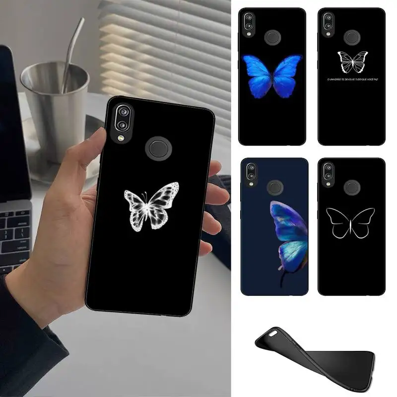 

Butterfly Phone Case For HUAWEI P10 P20 P30 P40 Mate 30 40 Lite Pro Fundas Shell Cover
