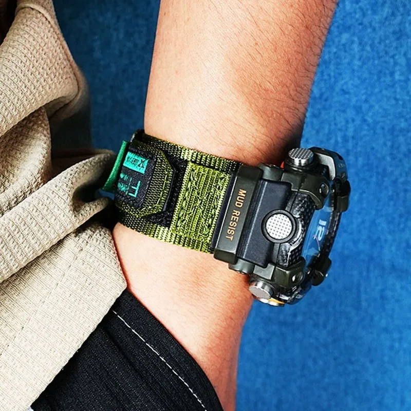 Фото Для CASIO G-Shock GG-B100Mudmaster 3-го поколения-сменный нейлоновый холщовый ремешок для уличных часов, аксессуары в стиле милитари №5