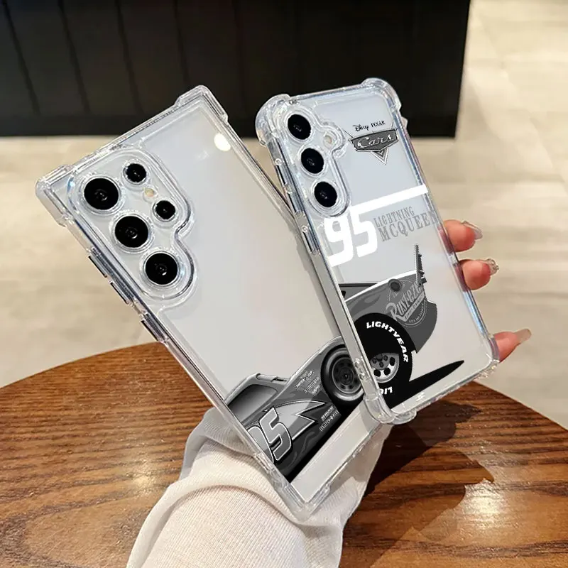 Фото Прозрачный чехол для телефона с рисунком Дисней Лайтнинг Маккуин для Samsung Galaxy S26 S25 S24 Ultra S23 S22 Plus S21 S20 FE 5G, силиконовый чехол №2