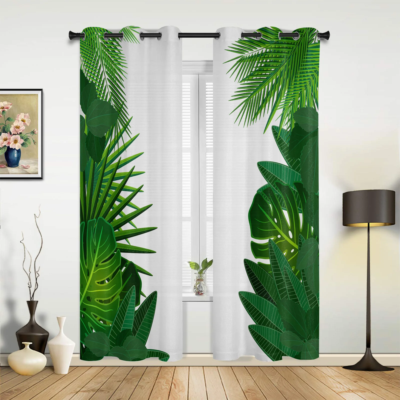 

Tropical Jungle Leaves Plant Curtains for Bedroom Living Room Drapes Kitchen Children's Room Window Curtain Modern Home Decor