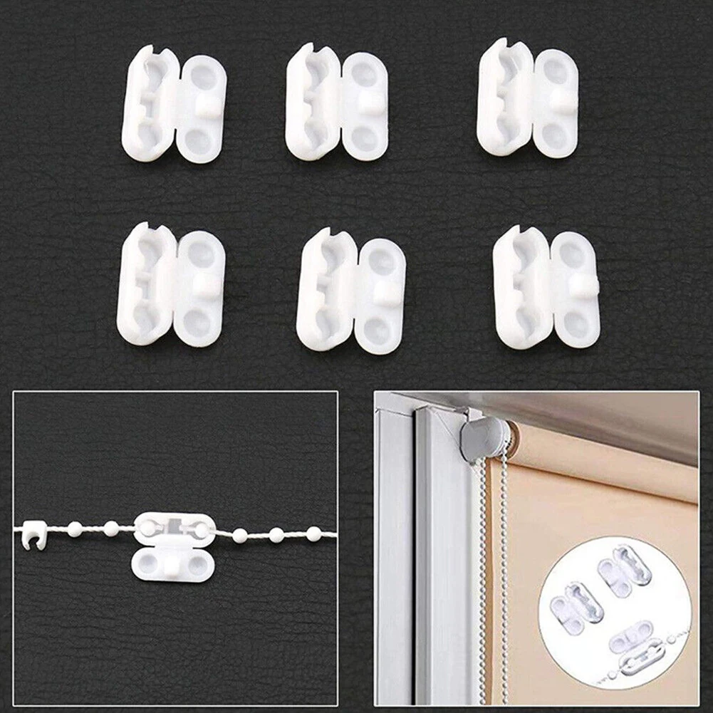 

10pcs Plastic Roller Blind Connector Cord Joiner Spare Curtain Repair Accessories For Curtain Roller Roman&vertical Blind Chains