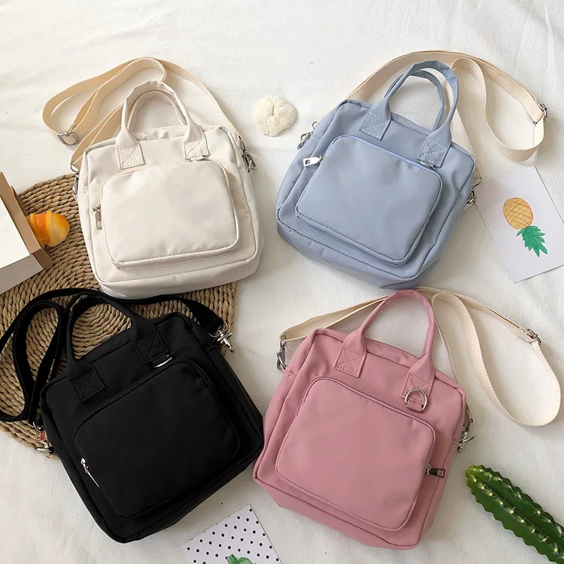 

Japanese Transparent PVC Shoulder Bag Two-dimensional Doll Pvc+canvas Large-capacity Canvas Japanese Girl Student Bags
