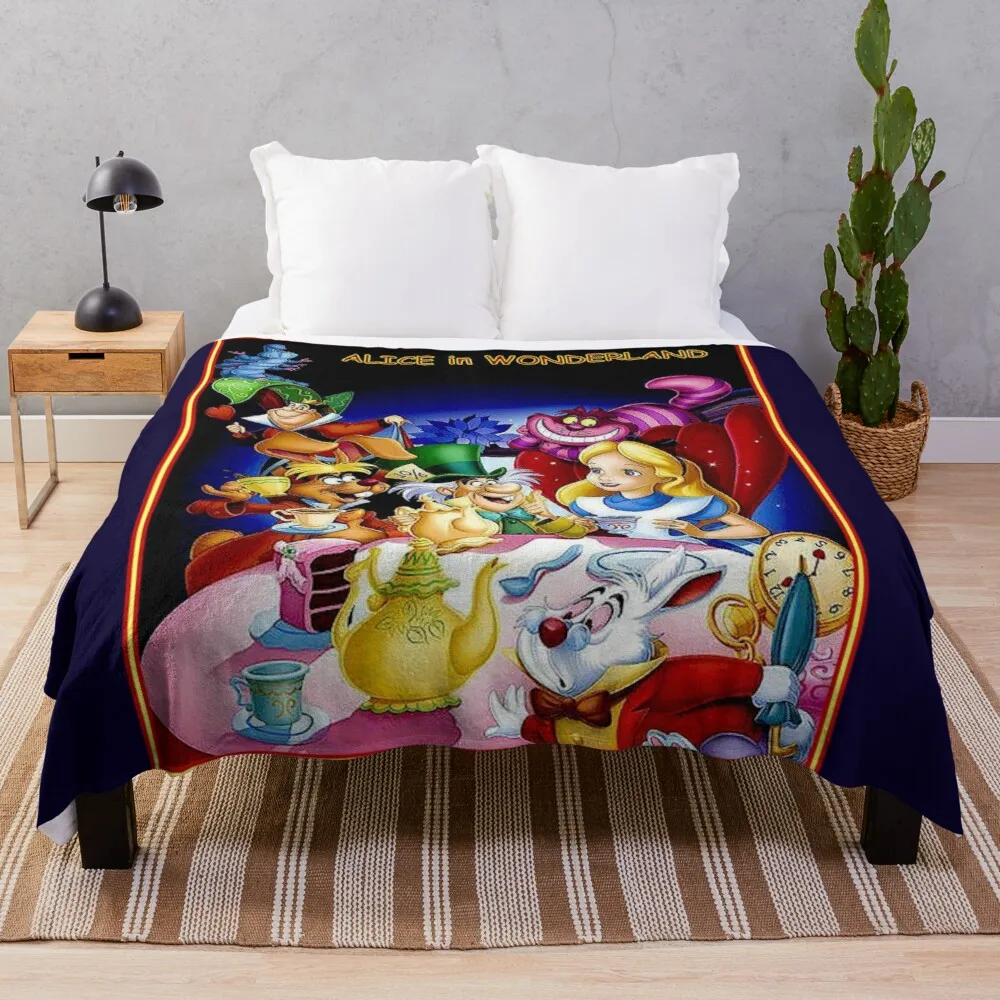

ALICE IN WONDERLAND : Cartoon Modern Print Throw Blanket Rose Throw Blanket Throw Blanket For Bed Xtgoo Brand