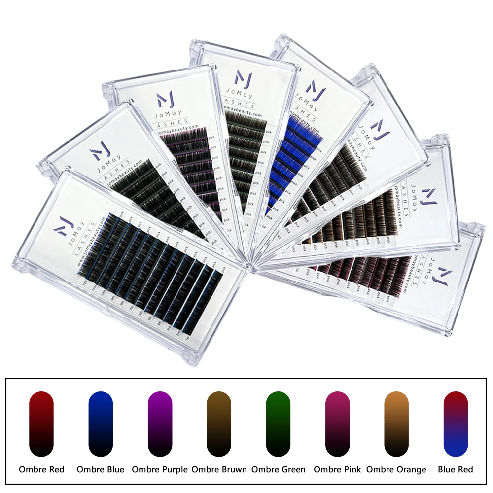 

Color Russian Volume Eyelashes Extension Ombre Lash Extensions Color Mink Lashes Individual Eyelashes Makeup Extension Lash