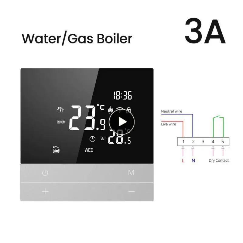 

16a Wifi-3a Wall-mounted Boiler 110-240v Lcd Touch Floor Heating Temperature Controller Comfortable Touch Thermostat Backlight