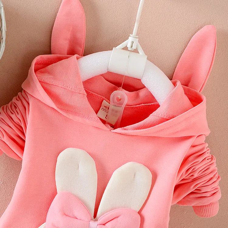 Toddler Baby Girls Clothes Autumn Kids Girls Outfits Rabbit Hoodies Pants 2pcs/set Children's Sweater Casual Girls Clothing enlarge