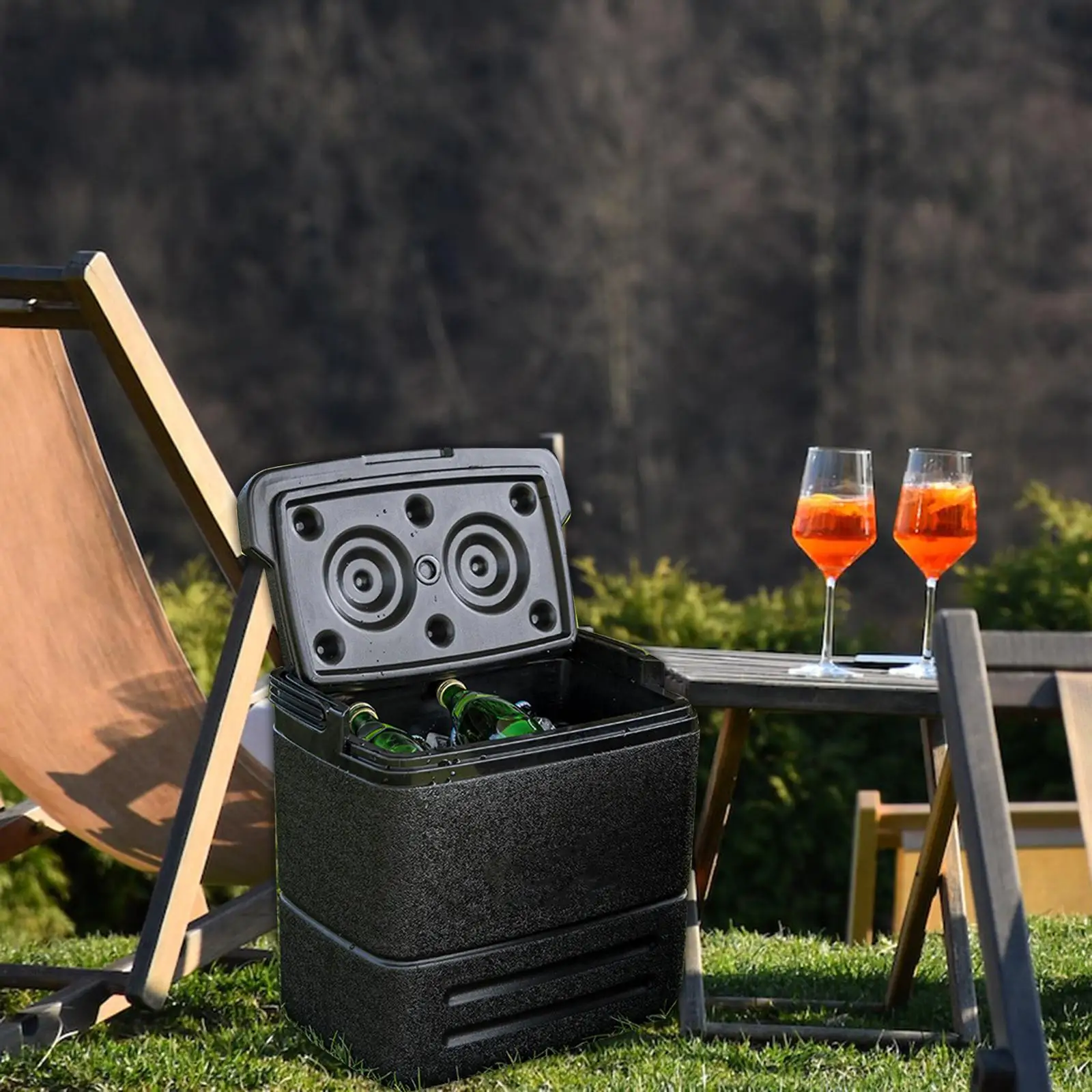 

Портативный охладитель с изолированной ручкой, жесткий холодильник 17 л, переноска для пищевых продуктов, охлаждающая коробка для пляжа, пикника, путешествий, рыбалки, барбекю