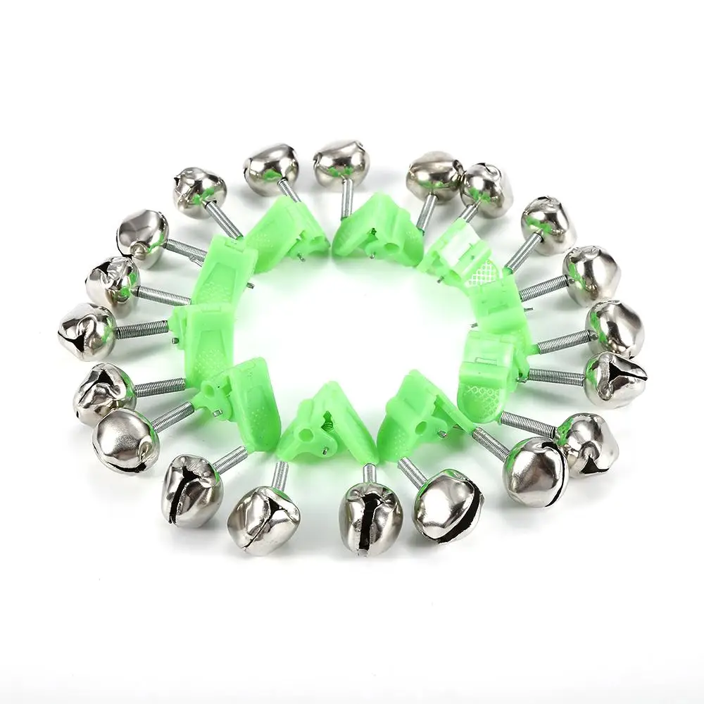 

10Pcs/Set Twin Spiral Bells Fishing Bite Alarms Outdoor Night Carp Fishing Rod Tip Clips Tool Accessories Night Fishing Peche