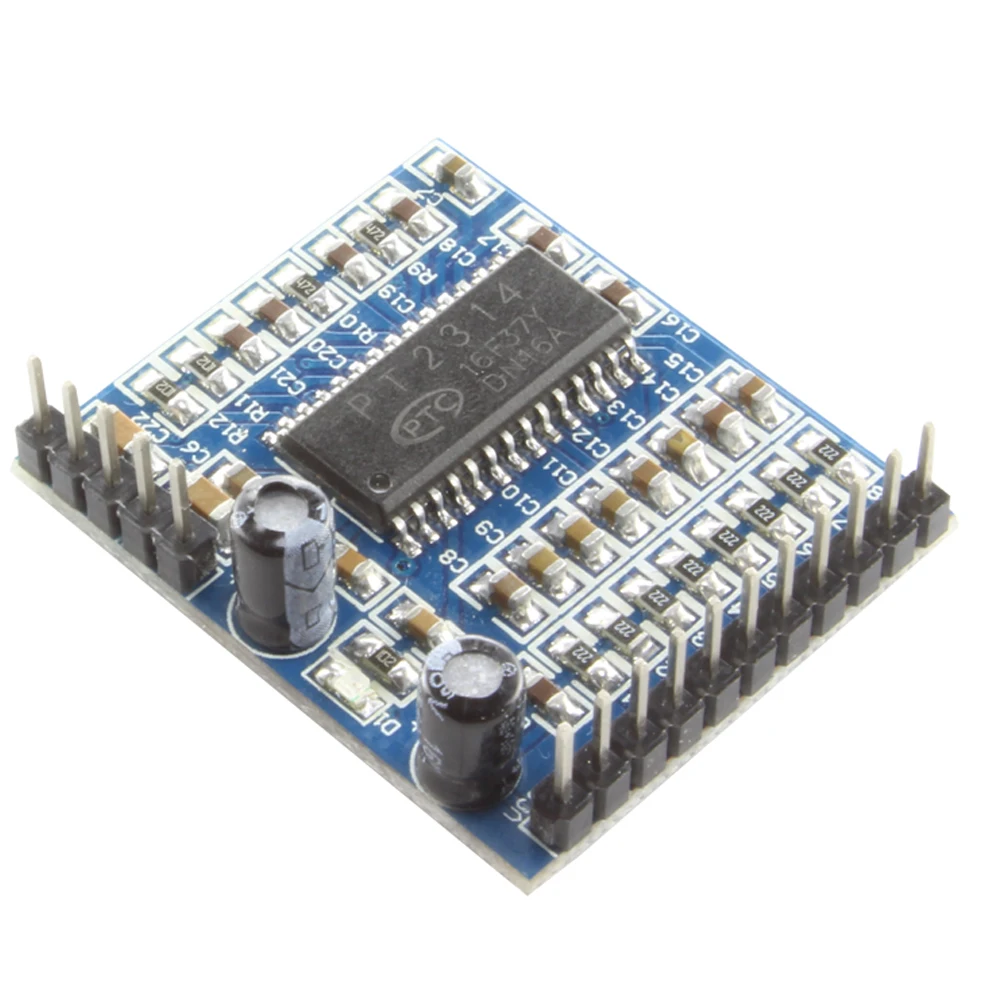 

PT2314 Sound Quality Adjustment Voice Module IIC I2C 6V-10V Audio Processing Module For Arduino