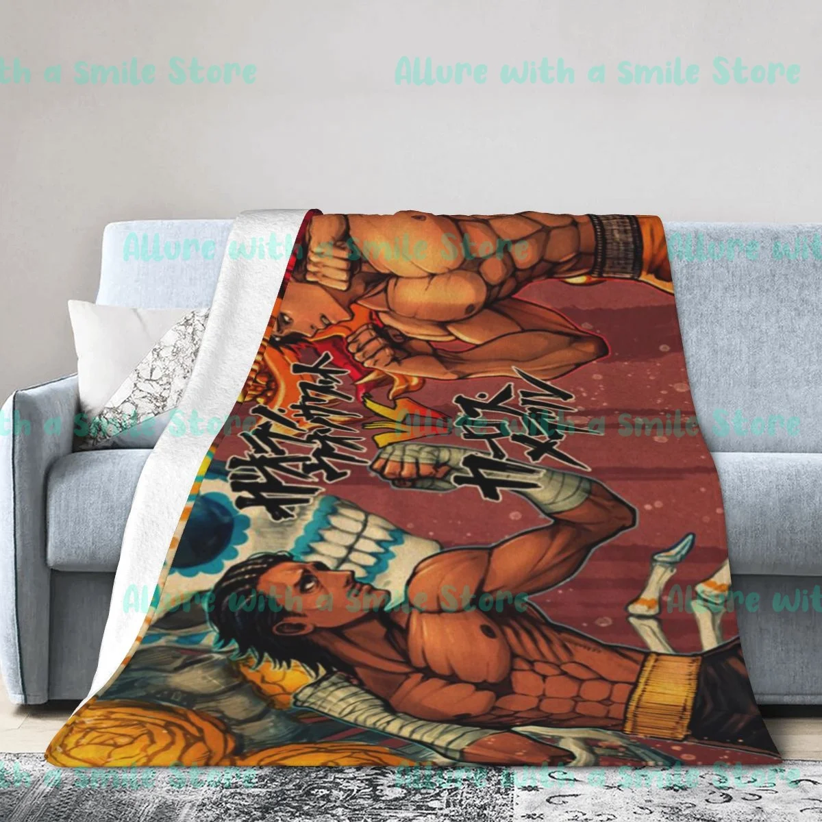 

Fighting Animation Ken Anshura - throw blanket fashion brand design blanket quilt bedspread blanket sofa home textile bedding
