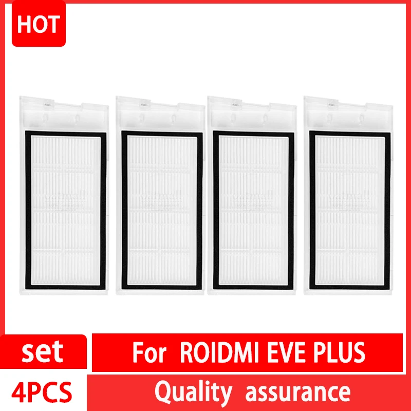 

4Pcs HEPA Filter Accessories for Xiaomi ROIDMI EVE Plus Robot Vacuum Cleaner Parts Replacement