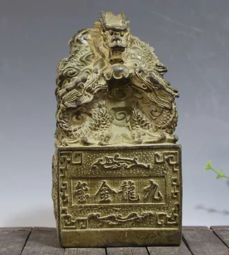 

Старый китайский Бронзовый Дракон нефритовый уплотнитель Shuanglong opera seal