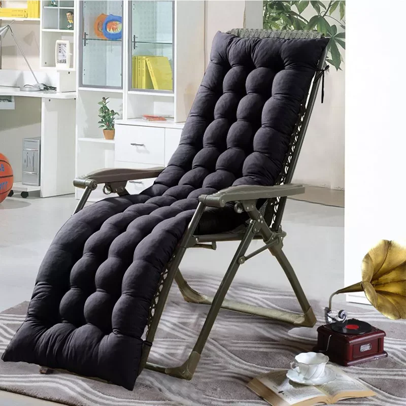 

Solid Long Cushion Mat For Recliner Rocking Rattan Chair Folding Thick Garden Sun Lounge Seat Cushion Sofa Tatami Mat No Chair