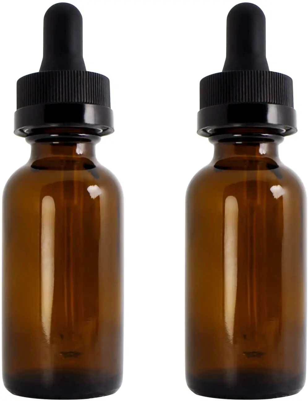 

2pcs 30ml Amber Glass Dropper Bottle Boston Round with Glass Eye Dropper for Essential Oils Sample Cosmetic Perfume Traveling