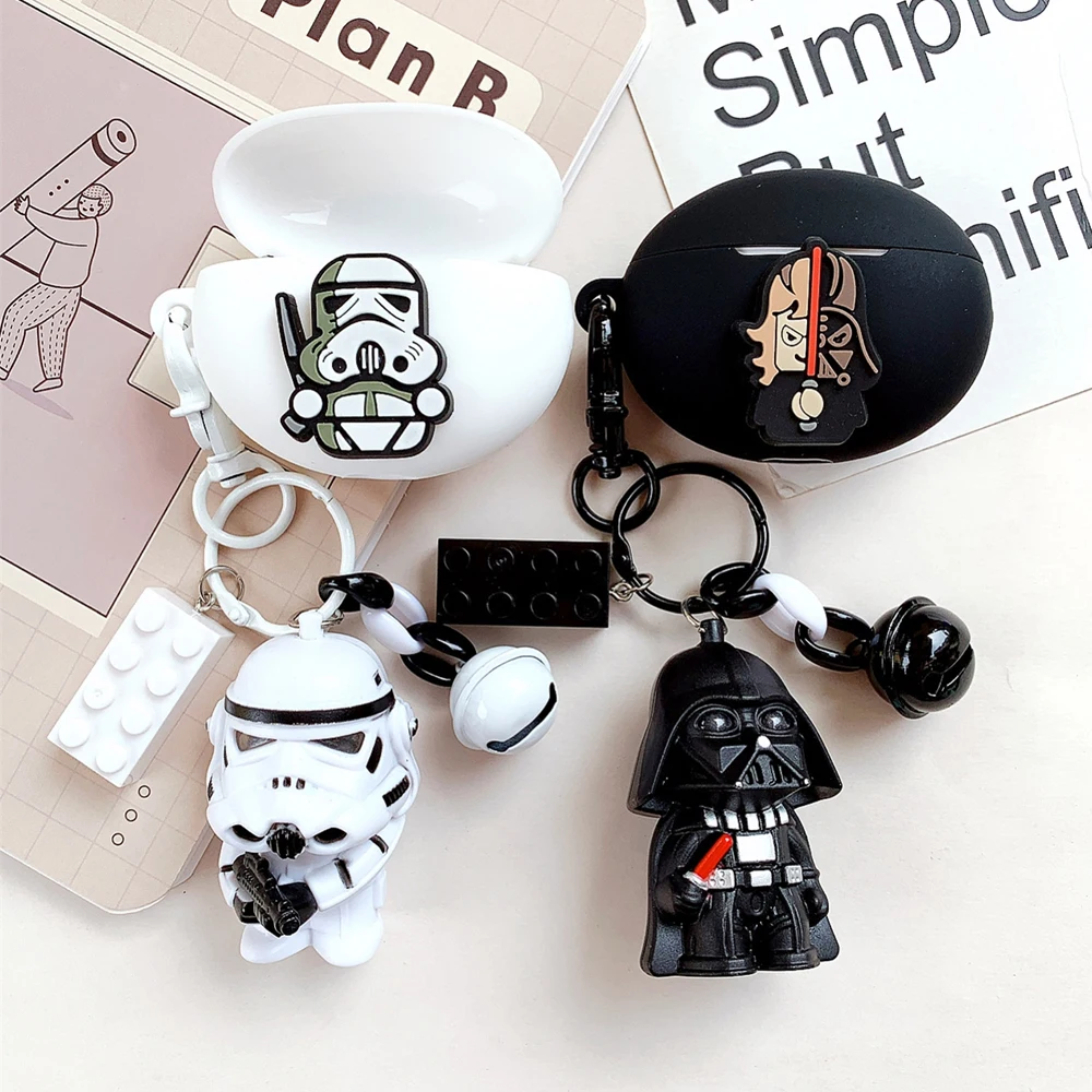 

Cool Cartoon Earphone Cover for Huawei Freebuds 4i Case TWS Bluetooth Wireless Headphone Charging Box Case With Keyring