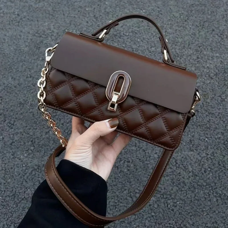 Luxury Brand Women's Bag 2023 New Fashionable Single Shoulder Satchels Retro Small Square Flaps bags High Quality  handbag Sac