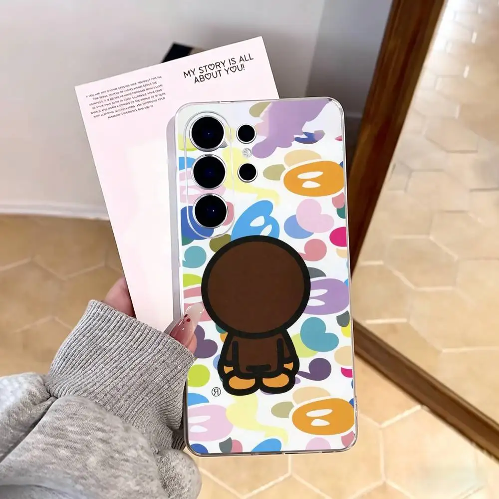 Фото Чехол для телефона Hype Streetwear Monkey Bape для Samsung S25, S24, S21, S22, S23, S30, Ultra, S20, Plus, FE, прозрачный №2
