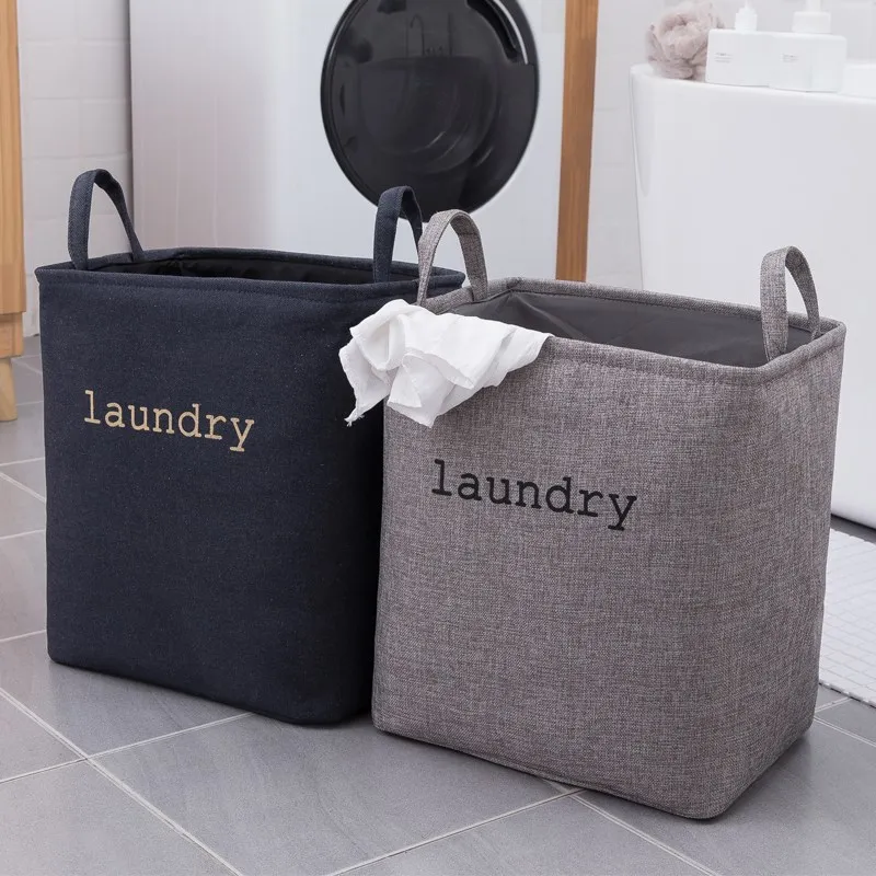 

Foldable Laundry Basket Organizer For Dirty Clothes Large Cotton And Linen Storage Bag Toys Storage Basket Home Organizer