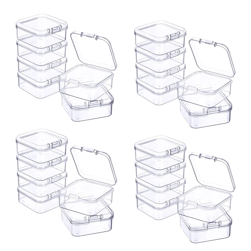 

24 Pieces Mini Plastic Clear Storage Box For Collecting Small Items, Beads, Jewelry, Business Cards