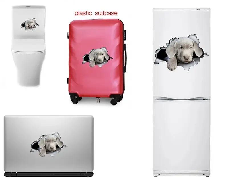 Серебряная лабораторная наклейка для щенка серебряная Лабрадора фотомагнит