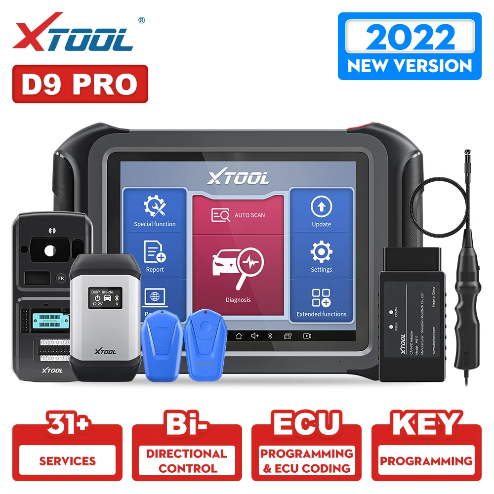 

D9Pro ECU Online Programmer/Coding OBD2 Diagnstic Full System diagnosis 30+Special Functions Doip/CAN FD Free Update Online