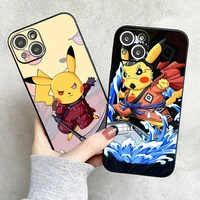 cartoon pikachu phone case for funda iphone 11 12 13 pro max mini x xr xs se 2020 6 7 8 plus carcasa coque silicone cover