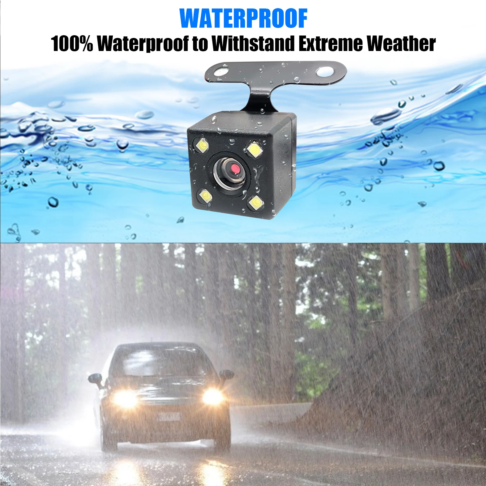 1 Set 5 Pin HD Car Rear View Camera Reverse Night Vision 170 Degree Wide Angle Recording Parking Waterproof Color Video | Автомобили и