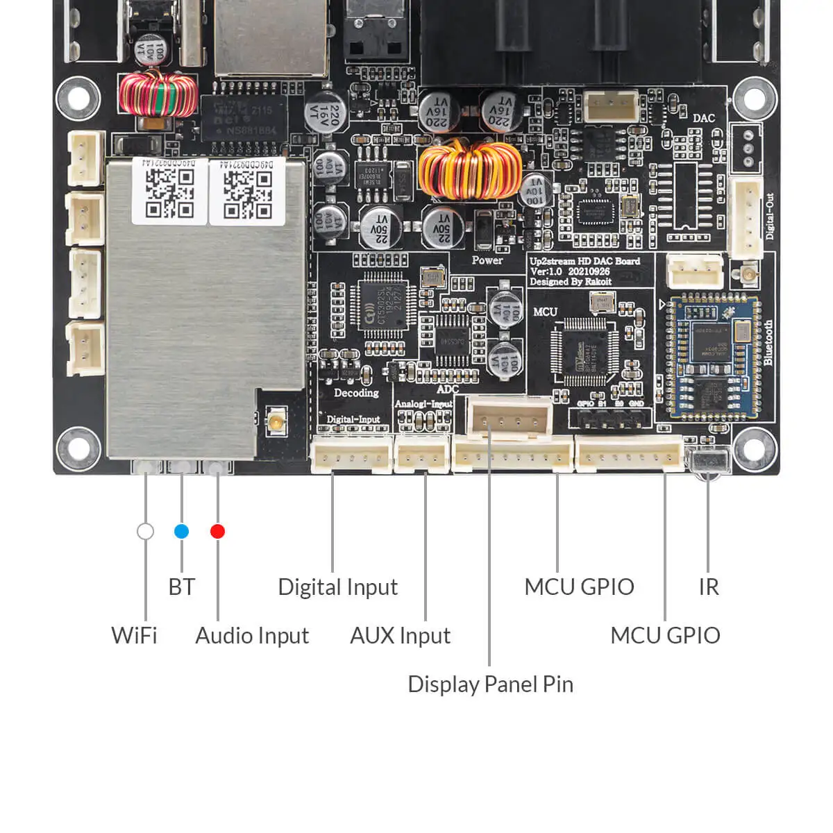 Up2Stream HD DAC-High-Res Multiroom WiFi и Bluetooth Беспроводная плата Aptx для потоковой передачи аудио