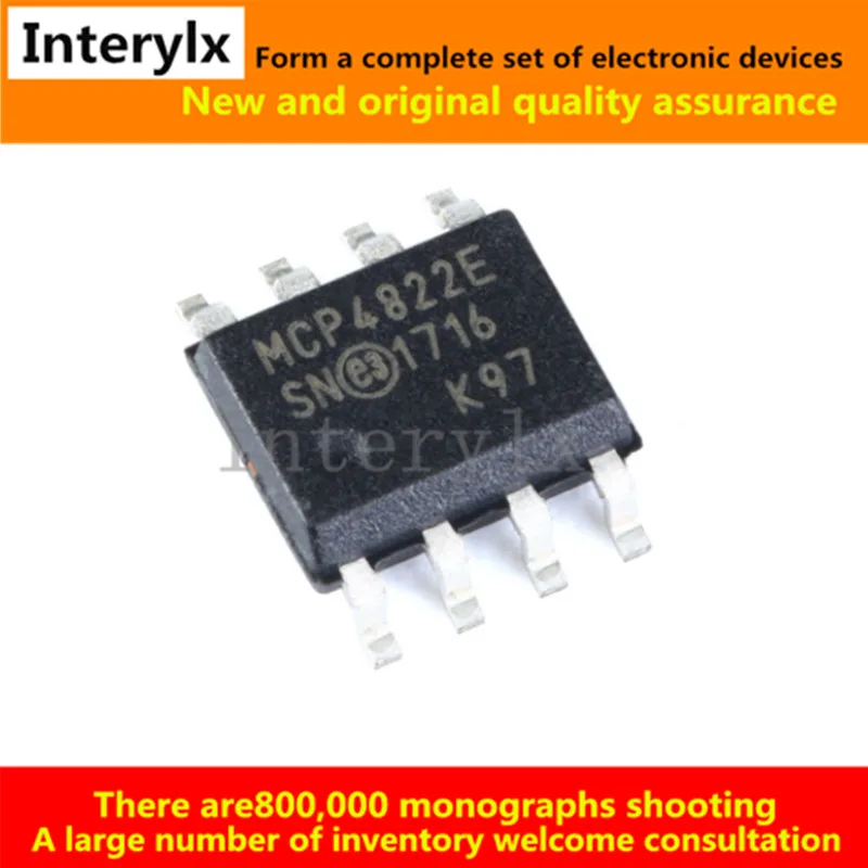 10 шт./лот MCP4822-E/SN MCP4822-E/S MCP4822-E MCP4822 MCP4822E IC DAC 12BIT V-OUT 8soic |