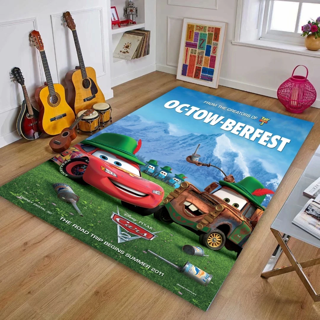 3D 95 Car lightning McQueen Door Mat Bedroom Kitchen Carpet Indoor Bathroom Mat Birthday Present Disney Kids Boys Girls Game Mat