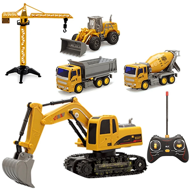 

Remote Control Excavator Toy Kit 5 In 1 City Building Toy Set For Toddlers Boys And Girls Ages 3 4 5 6 7+ Best Gift