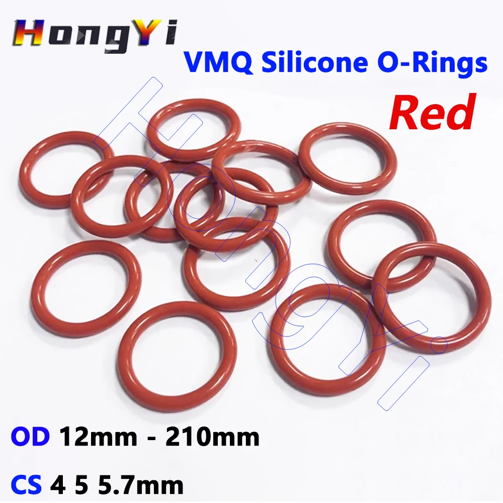 

5 шт. CS 4 5 5,7 мм VMQ Силиконовое уплотнительное кольцо, уплотнительная шайба OD 12 мм-210 мм, водонепроницаемая и изолированная