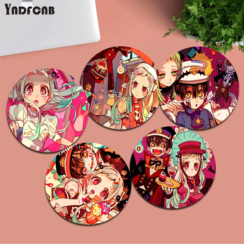 

Hanako-kun Mousepad Animation Round Big Promotion Table Student Mousepad Computer Keyboard Pad Games Pad for PC Gamer Mousemat