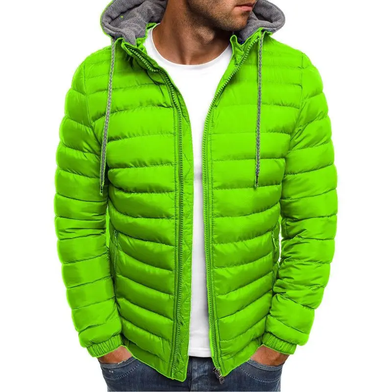 Puffer Jacket New Autumn and Winter Korean Version of Casual Cotton Clothing Men's Sports Short Loose Warm Hooded Cotton Jacket
