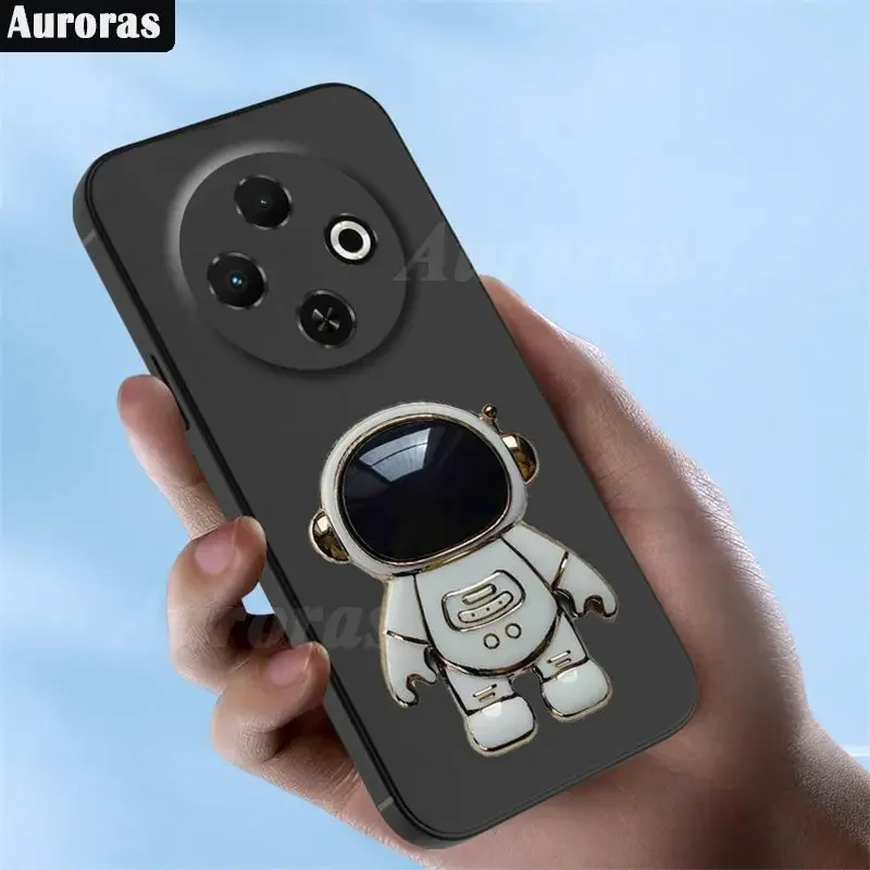 Auroras для Tecno Spark 30C 30 Чехол с астронавтом подставка силиконовая мягкий корпус Pro c30