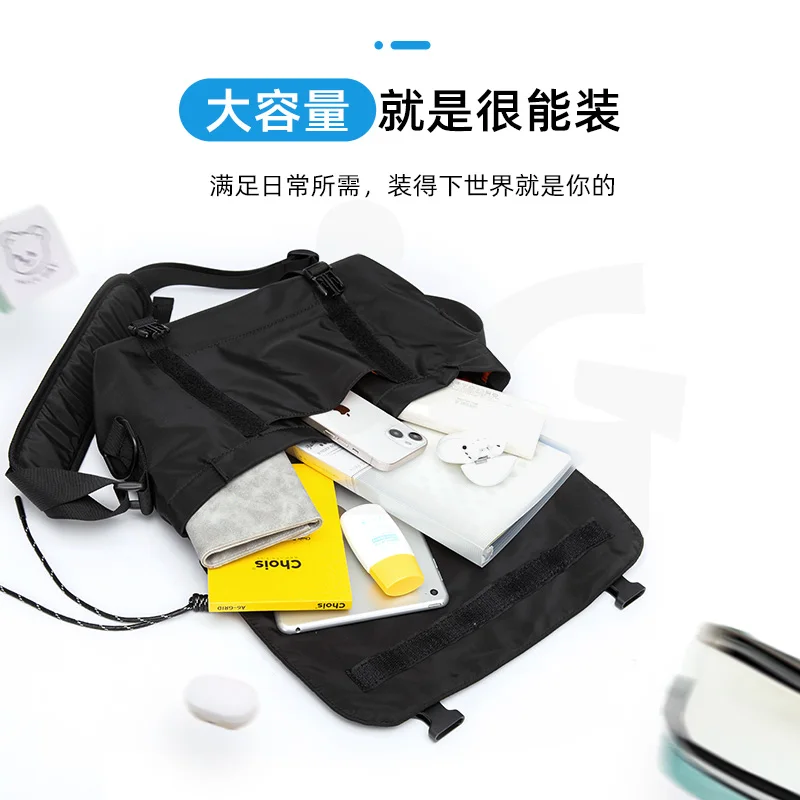 Female Oxford Waterproof Shoulder Bag Fashion Soft Shoulder Strap High Quality Solid Youth Multifunction Convenient Buckle Bag