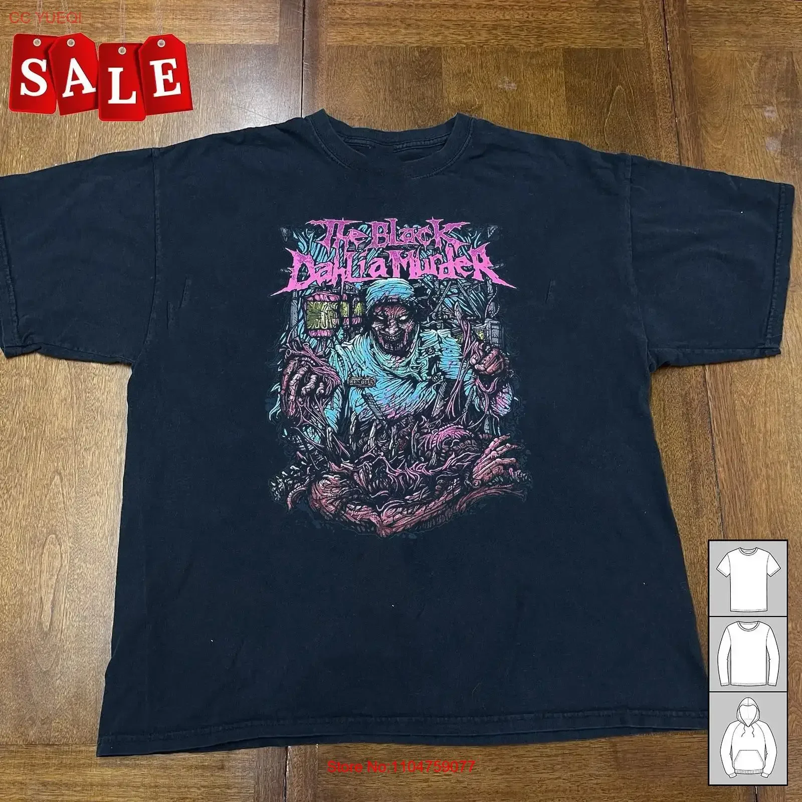 Фото Футболка Hot The Black Dahlia Murder Band Member S 5XL JJ544, винтажная, с эффектом потертости, для повседневной носки, слегка модная. №1