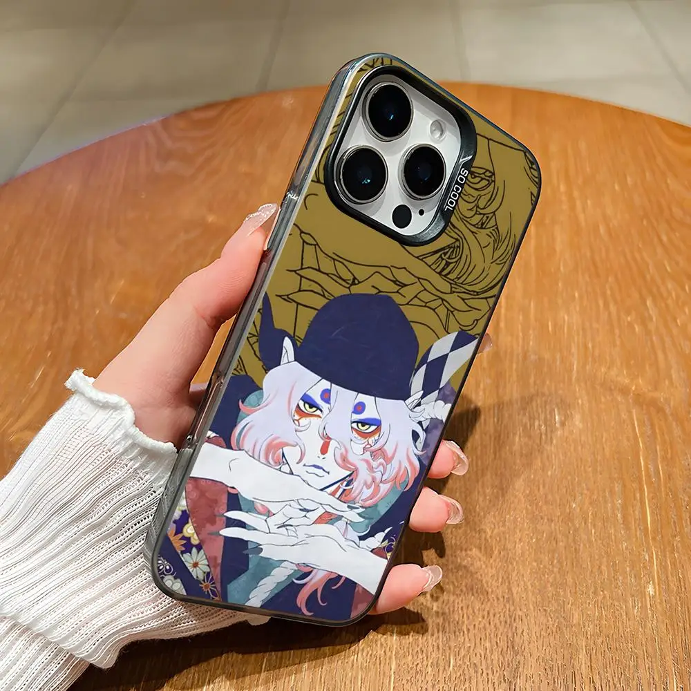 Чехол для телефона M-Mononoke Fire R-Rat для iPhone 17 Air 16 15 14 Plus 13 12 11 Pro 7 8 XS Max XR, серебристо-черный, с бампером (art.: 3920dc488f44a) - 3920dc488f44a
