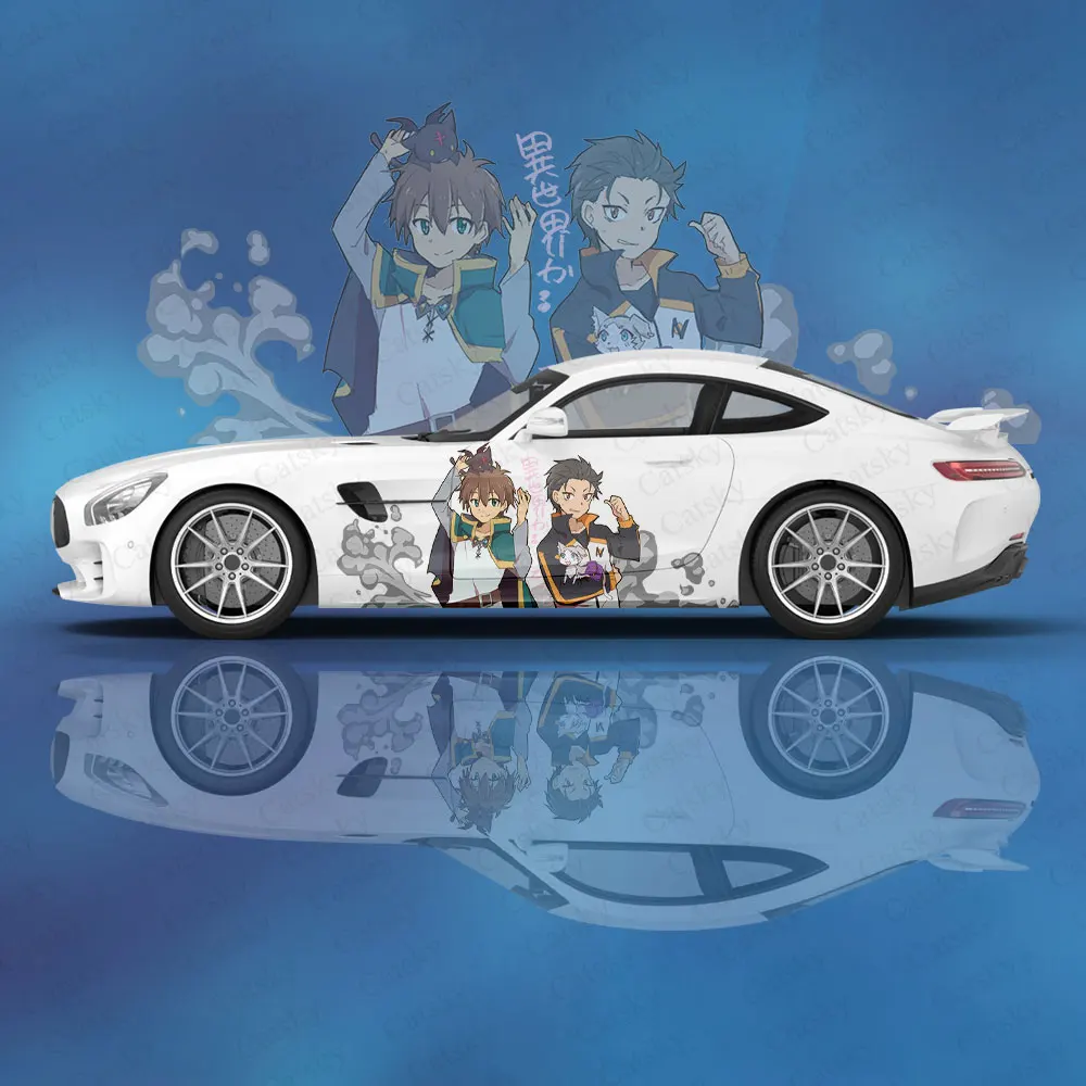 Наклейки Isekai кварттаниме для кузова автомобиля аниме иташа наклейка на боковую