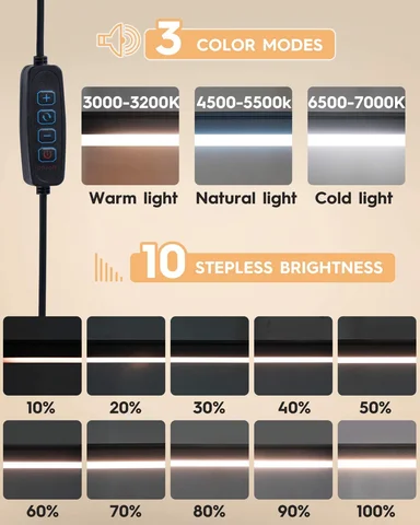 Настольная лампа Mythtiger с зажимом, 3 цвета