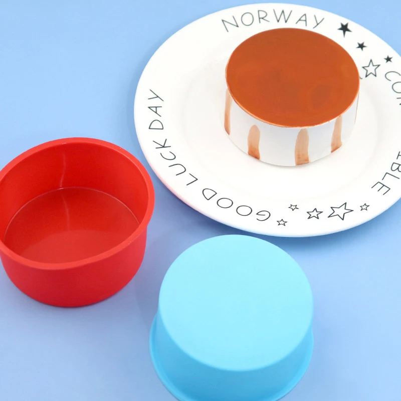 

1 шт. 4-дюймовые силиконовые мини-формы для торта круглая форма для выпечки «сделай сам» антипригарная силиконовая форма для выпечки Посуда для выпечки сковорода многоразовые формы для торта