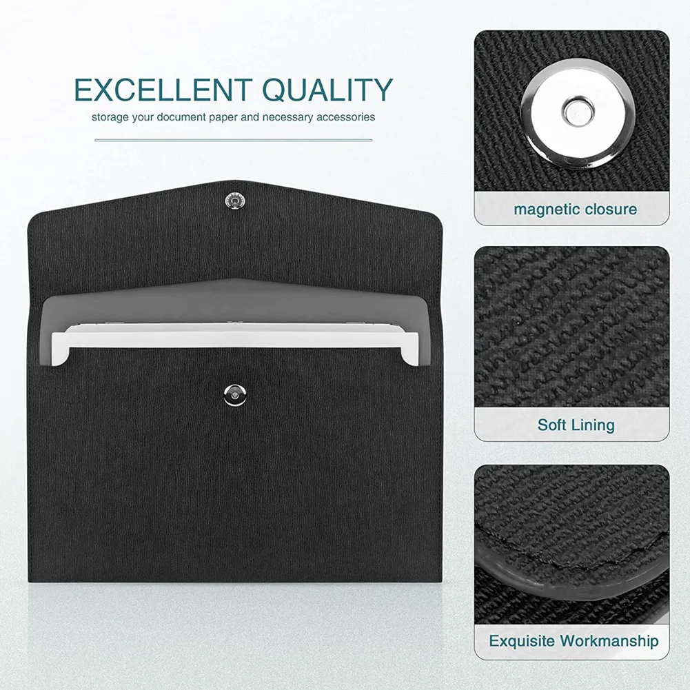 Футляры A4 из искусственной кожи для документов папка с кнопками-защелками